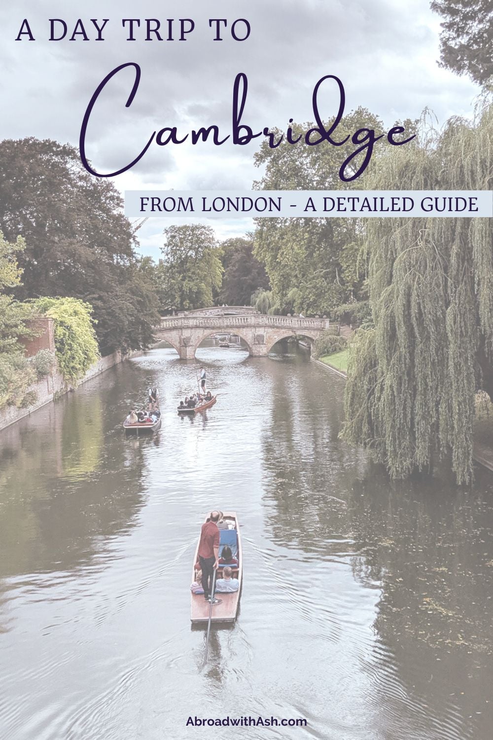 Planning a day trip to Cambridge from London by train? This guide will detail how to get to Cambridge from London, what to do, and how to best plan your time. Cambridge, England is the perfect place to slow down and enjoy your surroundings. Whether that be on a punt ride down the river or walking past all 31 colleges and taking in the gorgeous architecture. #england #londondaytrips #cambridge best tours in Cambridge, England