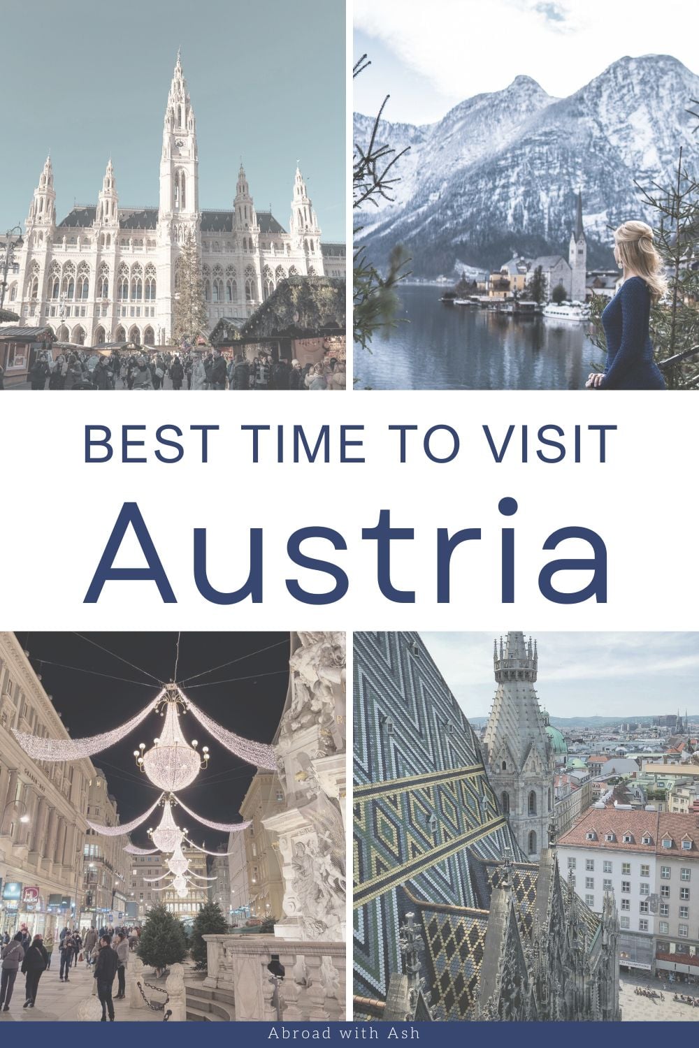 Discover the BEST time to visit Austria! Learn which months offer the ideal mix of lower crowds and good weather plus top events for each season. Temperature averages, rainy days, and daylight hours are listed for each month. #austria #europe best time to visit austria
