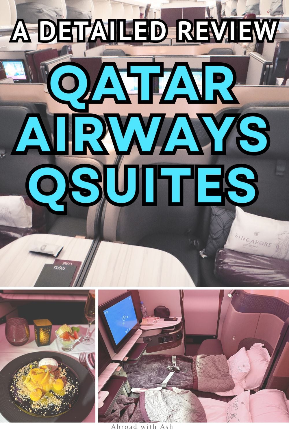 Wondering what it's like to fly Qatar Airways? This post reviews my recent experience flying Qatar Airways business class on the Airbus 350-1000. This plane features the infamous Qatar Qsuites. I'll take you from pre-takeoff to landing and everything in between! #qatarairways #airlinereviews #businessclass qatar airways business class review