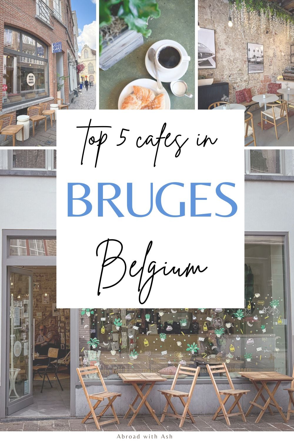 Need a break while touring the city or a spot for a quality coffee to go? See my list of the BEST coffee shops and cafes in Bruges (aka Brugge)! These spots offer tasty espresso, a welcoming atmosphere, and convenient locations for visitors and tourists. #bruges #belgium #foodie best cafes in Brugge Belgium
