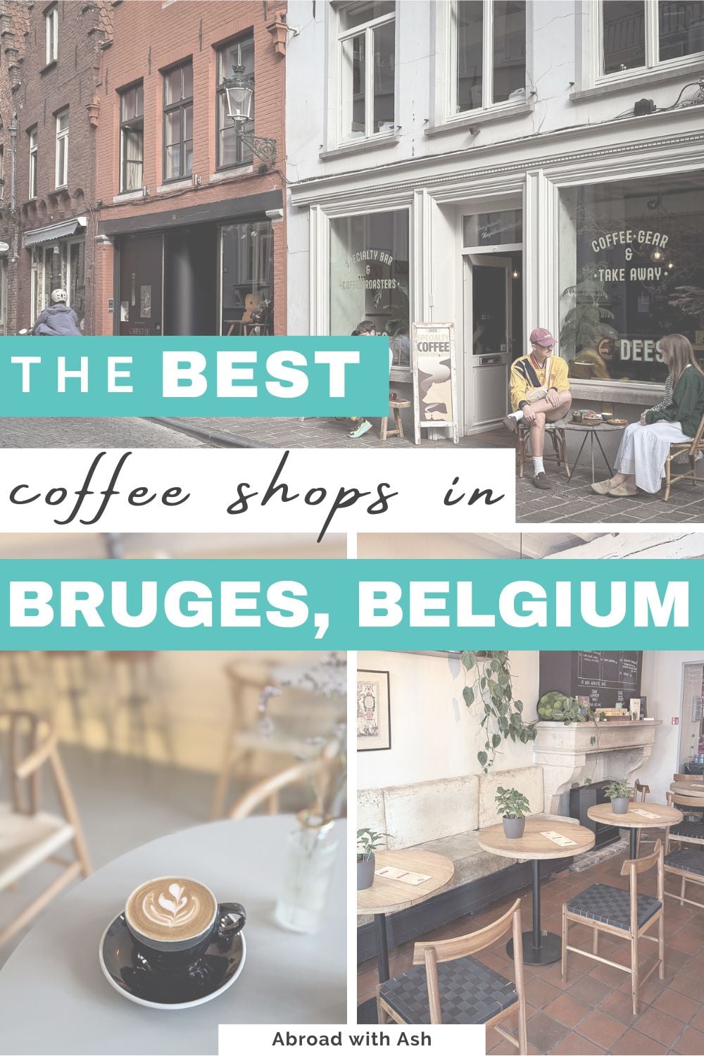 Need a break while touring the city or a spot for a quality coffee to go? See my list of the BEST coffee shops and cafes in Bruges (aka Brugge)! These spots offer tasty espresso, a welcoming atmosphere, and convenient locations for visitors and tourists. #bruges #belgium #foodie koffiehuis brugge