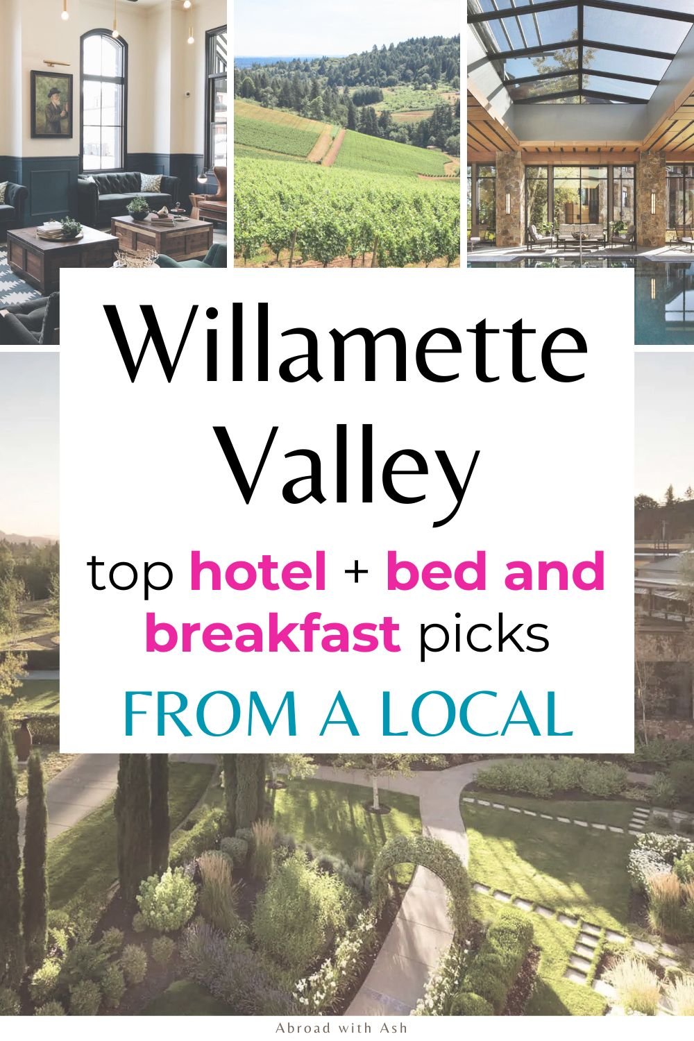 Headed to Oregon wine country and wondering where to stay? Take a hint from a local and choose one of these TOP Willamette Valley hotels and bed and breakfasts! Whether you’re looking for a luxury hotel and spa, a quirky vintage trailer park (yes, you heard me right), or a charming boutique hotel, I’ve got the perfect place for you. Discover the best places to stay in Willamette Valley! #willamettevalley #oregon #pnw #usatravel willamette valley hotels