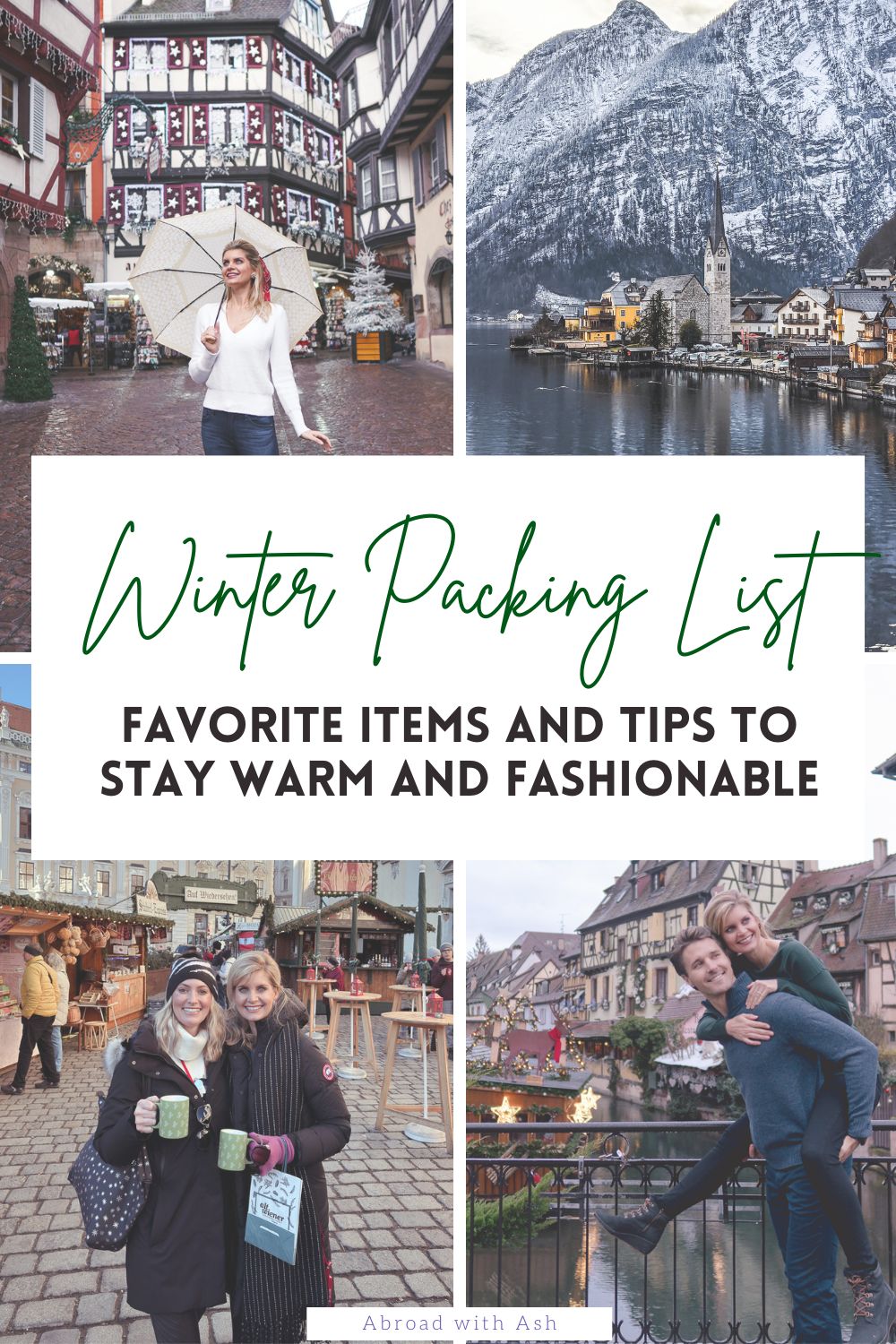 Discover all the essentials to keep you warm and fashionable with my winter packing list for women. These are my tried and true staples for cold weather and winter vacations (most notably Europe). #traveltips #packingtips #wintertravel winter packing list for europe for women