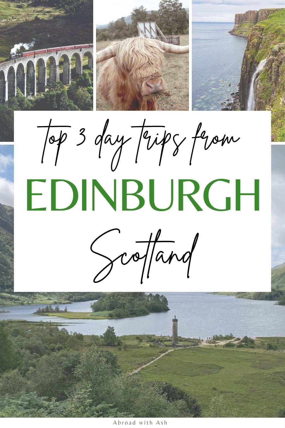 When planning your time in Edinburgh, be sure to allocate time for an unforgettable day trip. While the city itself is enchanting, the Scottish countryside is nothing short of stunning and is an experience not to be missed. Here are my top picks for the BEST day trips from Edinburgh offering a glimpse of the beauty that lies beyond the city limits. #edinburgh #scotland #travel best day trips from edinburgh scotland