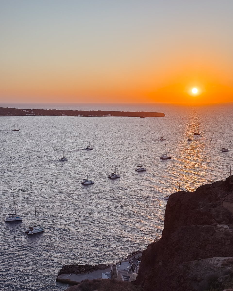 Sunset views in Oia Santorini