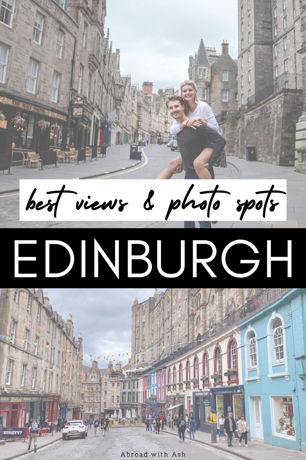 Discover the most beautiful places and best viewpoints in Edinburgh, Scotland! From colorful Victoria Street and medieval Cockburn Street to Calton Hill, Dean Village, and The Vennel, these are the best Edinburgh photo spots for incredible views and Instagram-worthy pictures. Save this guide for your next trip to Edinburgh! #edinburghscotland #edinburghtravel #scotlandtravel #edinburghphotography #visitScotland best viewpoints in edinburgh