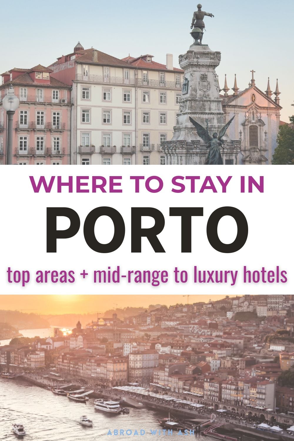 Headed to Portugal and wondering where to stay in Porto? Discover the best areas to stay and my favorite hotels in each, from luxury splurges to great mid-range options! #Porto #PortugalTravel #PortoTravel #PortoHotels #Portugal best areas to stay in porto portugal
